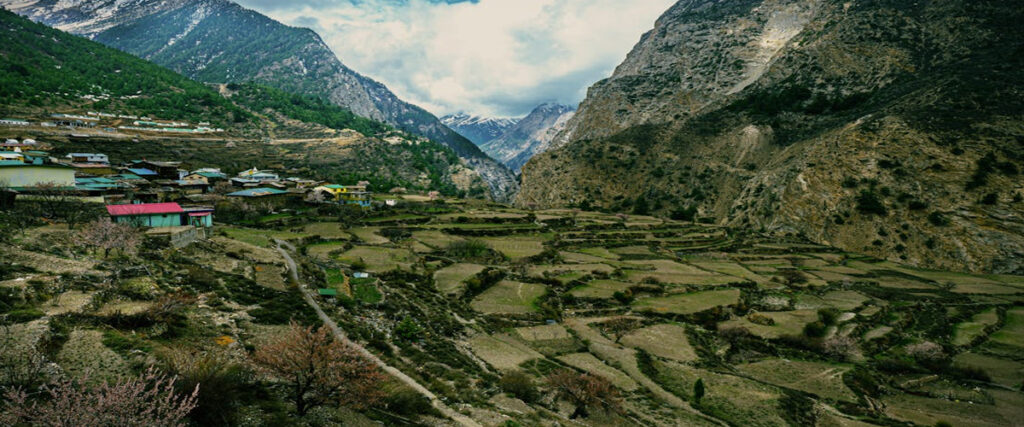 भारतीय हिमालयी किसान पहाड़ी इलाकों में सीढ़ीनुमा खेतों पर खेती करते हुए
Uttarakhand