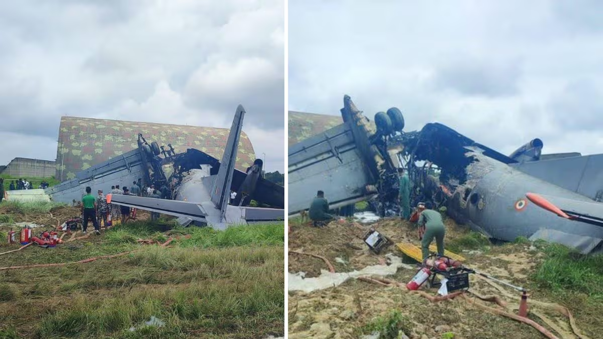 Assam IAF Plane Crash News: असम के जोरहाट में बड़ा सैन्य हादसा, रनवे पर दो टुकड़ों में बंटा विमान